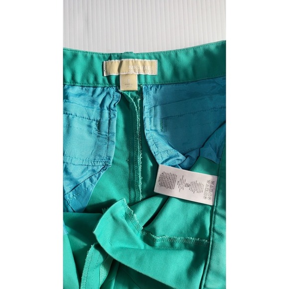 Michael Kors Green Shorts Career Casual Summer Size 6 - Picture 4 of 7